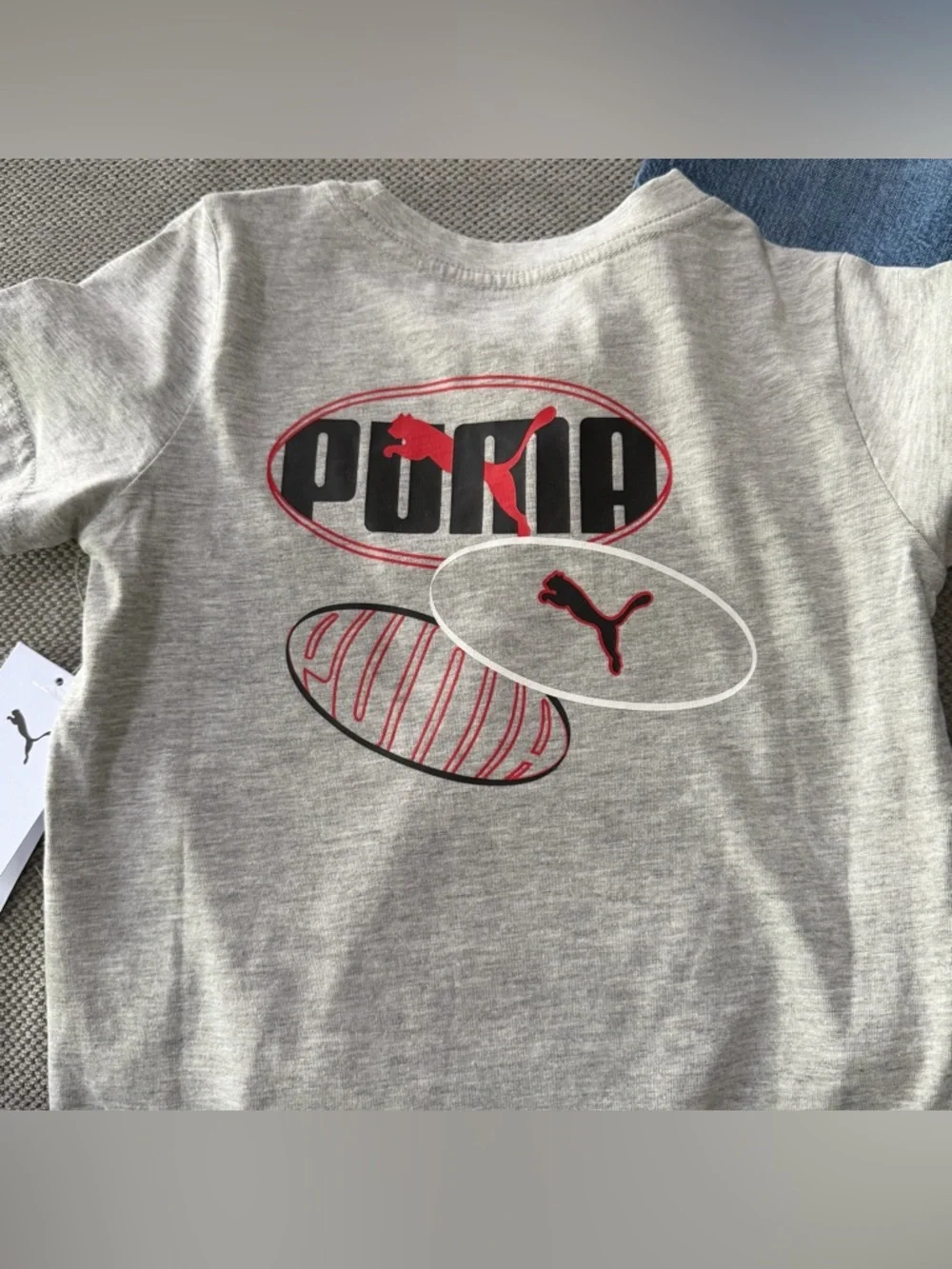 Puma Graphic Tee + OshKosh Jeans Outfit Boys Size 4 Casual Denim Set - Picture 2 of 3
